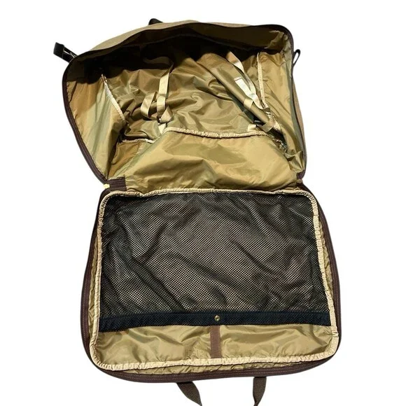 Vtg 80s LL Bean Soft SidedCanvas Suitcase Duffle Bag Carry On Luggage 25x19x8”